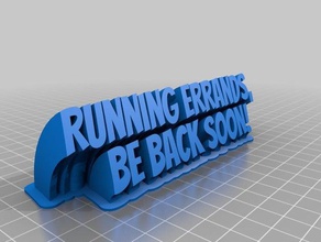 back soon customized 3d print model - Mito3D