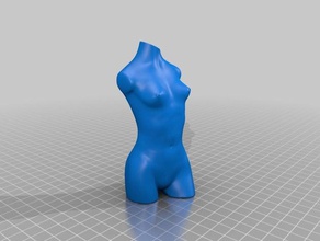 femme nue torse vase mode sculptures 3d print model - Mito3D
