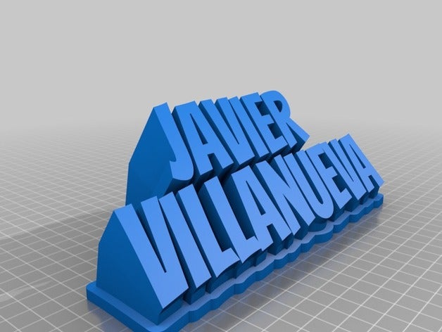 tabla javier office personalizado 3D print model - Mito3D