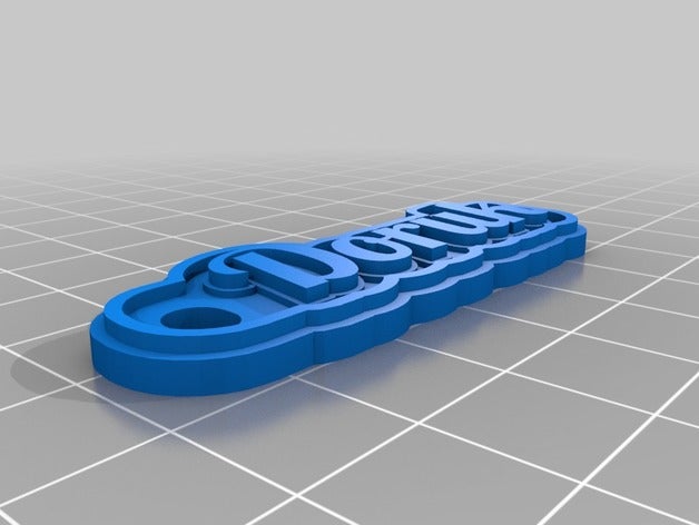 doruk trousseau de clés porte-clés personnalisé 3D print model - Mito3D