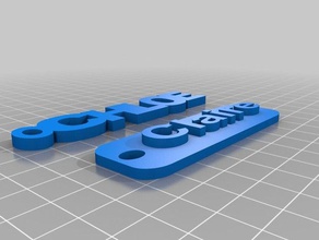 claire chloe trousseau de clés 3d l'impression 3d print model - Mito3D