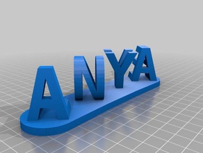 Liebe anya Zeichen logos angepasst 3d print model - Mito3D