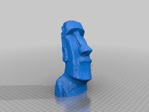 moai scanned head 3d print model - Mito3D