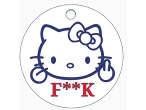 hello kitty bad keychains 3d print model - Mito3D
