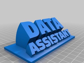 assistente de dados 45 10 office personalizado 3d print model - Mito3D