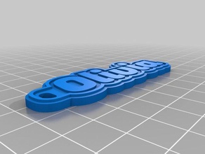 my customized multiline tag keychain green gray 3d print model - Mito3D