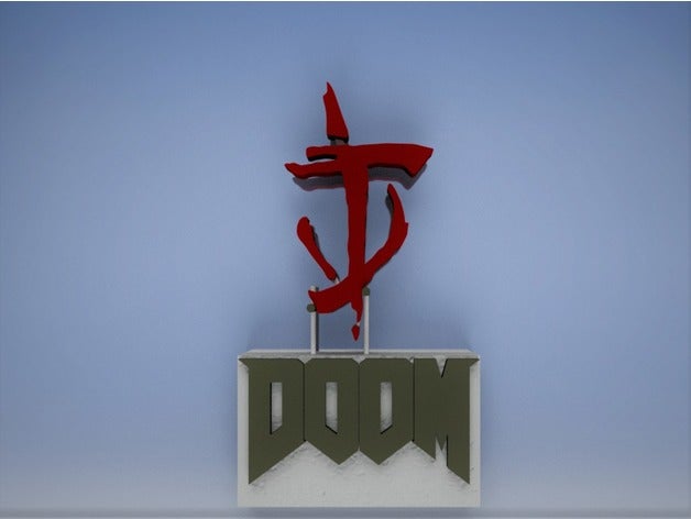 mark doom slayer desk decoration 3dprint 3dprintable classic decoration desk doom doom 2016 inventor mark slayer small video games 3D print model - Mito3D