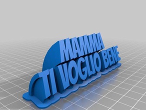 mamma ti voglio bene 2 office personalizzato 3d print model - Mito3D