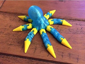 Niedlich artikuliert flexi octopus Tiere flexibel voll bewegliche 3d print model - Mito3D