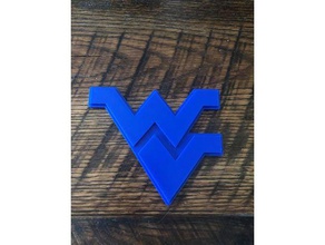 wv logo sport outdoors wvu 3d print model - Mito3D