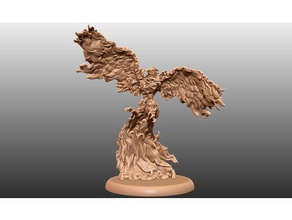 phoenix tabletop miniature toys games 3d model bird critical role dnd dungeons dragons fantasy feather fire flame gaming gloomhaven mythical pathfinder printable rpg stl file warhammer 3d print model - Mito3D