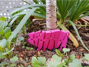 flexi articulated pig full animals flexible piggy pigtail print place 3d print model - Mito3D
