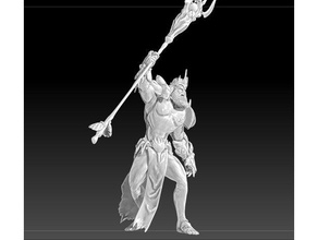 god poseidon sculptures 28mm boardgame bordgame tabletop video game 3d print model - Mito3D