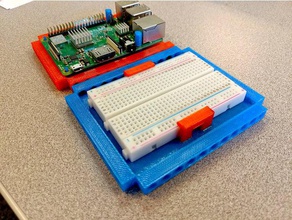 half-size breadboard-Halter lego technic kompatibel - Elektronik arduino diy diy-Elektronik lego-kompatibel mbl modbaselego raspberry pi 3d print model - Mito3D
