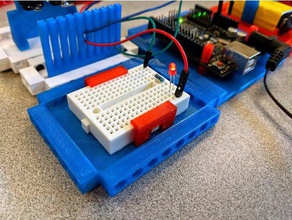 mini breadboard-Halter lego technic kompatibel - Elektronik diy diy-Elektronik lego-kompatibel mbl modbaselego 3d print model - Mito3D