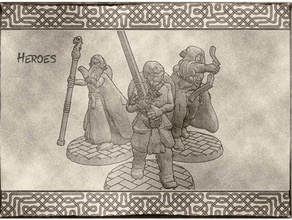 mm kahraman Minyatürler - avcı korucu & mage dungeons dragons masa üstü oyunlar dd elf fantezi insan ranger rpg 3d print model - Mito3D