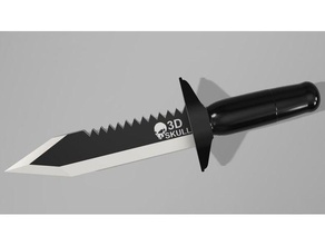 skull dagger 3d printing 3d print model - Mito3D