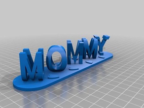 dual letter blocks heart you mommy signs logos customized 3d print model - Mito3D