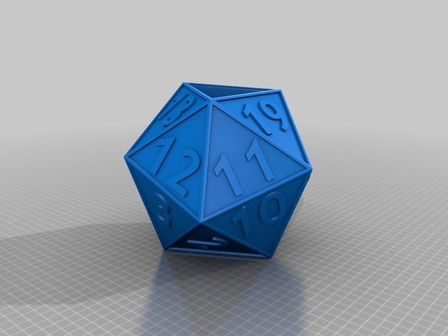 d20 planteur dés dé le mdn donjons dragons donjon du jeu de l'usine la jardinière plantes rôle 3D print model - Mito3D