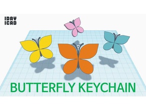 1 ° giorno 1cad farfalla portachiavi 1day1cad keychain 3d print model - Mito3D