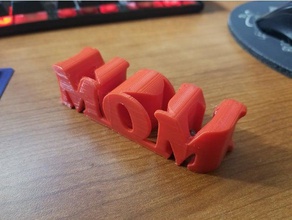 maman des signes les logos mère la fête mères 3d print model - Mito3D