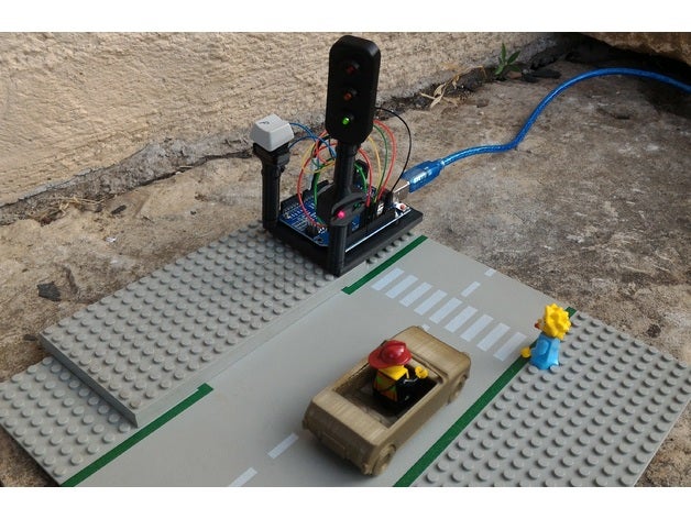 traffic light feu tricolore engineering arduino bbc microbit 3D print model - Mito3D