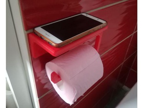 le papier de toilette à l'assistance téléphonique la salle bains porte 3d print model - Mito3D