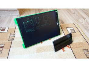 simple tablette support mobile téléphone titulaire 3d print model - Mito3D
