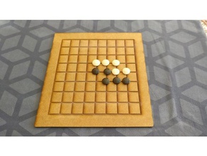 goban 9 laser cut games boardgame components go game 3d print model - Mito3D