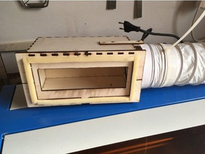 k40 escape caso de 10 cm tubo ventilador diy lasercut 3d print model - Mito3D