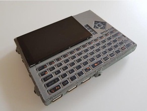 pocketpi hyperpixel-40 klavye mobil bilgisayar raspberry pi durumda sıfır slate tablet 3d print model - Mito3D