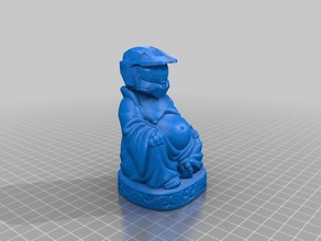 master chief buda pessoas o budismo halo monge 3d print model - Mito3D
