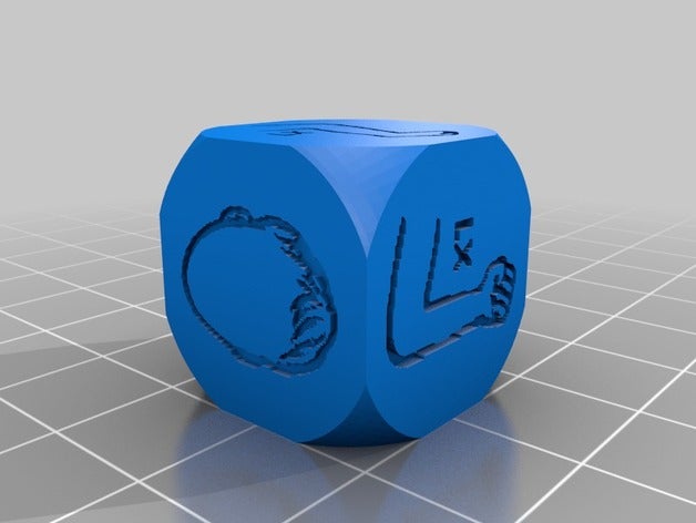 bater localização 6d dados brinquedos jogos 3D print model - Mito3D