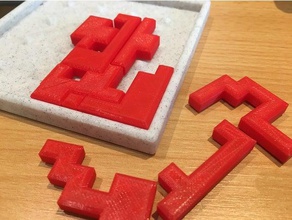 puzzle puzzles 3d fun game plate 3d print model - Mito3D