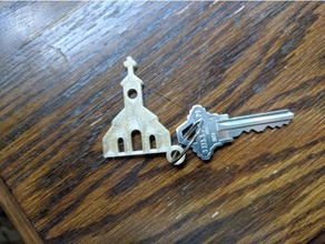 church keychain keychains 3d print model - Mito3D