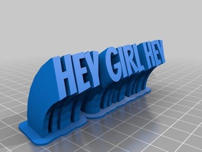 hey girl de la oficina personalizado 3d print model - Mito3D