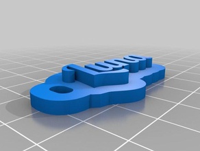 luna Schlüsselanhänger angepasst 3d print model - Mito3D