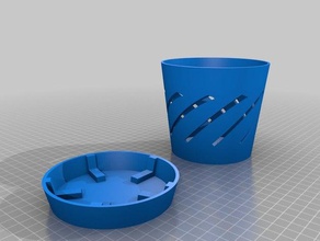 my customized orchid pot + saucer 3d print model - Mito3D