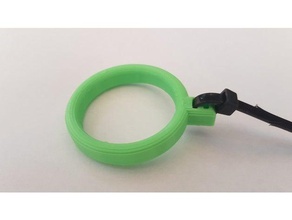 cablezip tie drain snake handle bathroom cabletie cleaning hair ziptie 3d print model - Mito3D