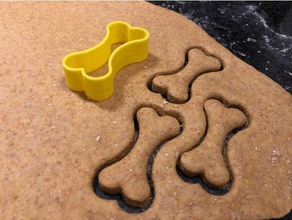 Hund Knochen Ausstecher Haustiere cookie cutter 3d print model - Mito3D