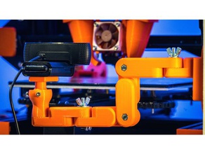 wall mounted flexible camera arm ball head joint mount logitech c270 c920 3d print model - Mito3D