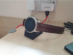 smartwatch dock di ricarica gadget armani fossili explorist fossil orologio michael kors guarda stand 3d print model - Mito3D