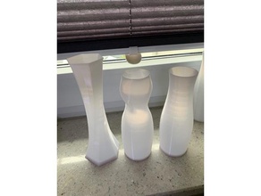 4x vazo basit temiz dekor çiçek ev petg spiral modu 3d print model - Mito3D