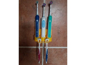 elektrische Zahnbürste-Halter Bad braun 3d print model - Mito3D