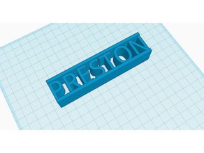 preston plaka isim 3d print model - Mito3D