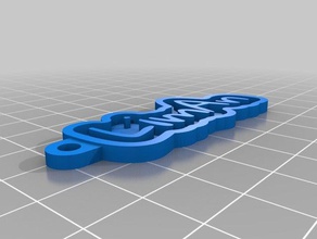 ma touche personnalisée de la chaîne votre nom personnel porte-clés 3d print model - Mito3D