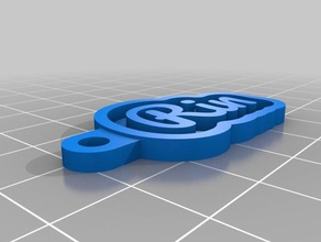 la mia chiave personalizzata catena di rin portachiavi 3d print model - Mito3D