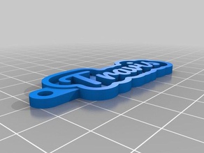 meine individuelle Schlüsselanhänger travis 3d print model - Mito3D