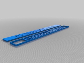 il mio personalizzato molto semplice targhetta i segni loghi 3d print model - Mito3D