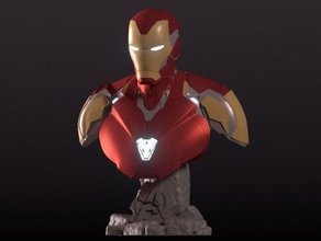 iron man mark 85 busto indossabile casco avengers finale di partita oggetti scena mark85 marvel 3d print model - Mito3D